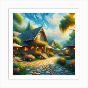 Fairytale Village 1 Art Print