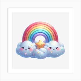 Rainbow Clouds 1 Art Print