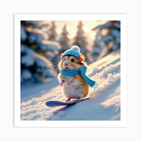 Leonardo Phoenix 10 A Small Fluffy Hamster With Bright Twinkli 3 Art Print