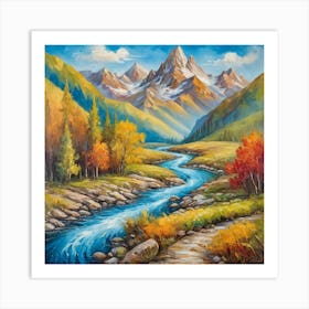 fall  season  in the  valley Art Print