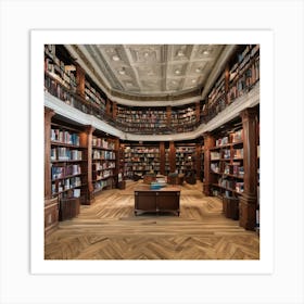 Library Stock Videos & Royalty-Free Footage 1 Art Print