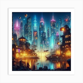 Futuristic City 70 Art Print