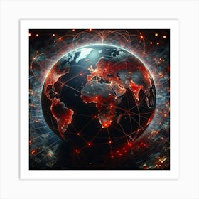 Earth In Space 1 Art Print