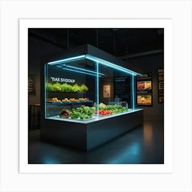 Food Display In A Museum Art Print