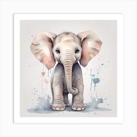 Elephant cub Art Print