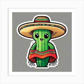 Cactus Sticker 25 Art Print