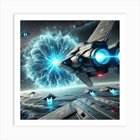 Tidebreaker Interceptor Energy Bursts Art Print