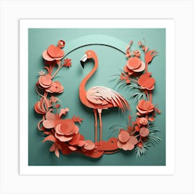 Minimalist, Flamingo 3 Art Print