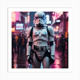 Stormtrooper In The City Art Print