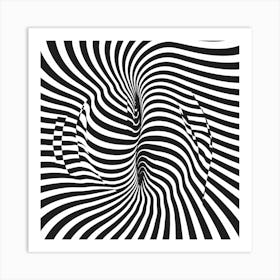 Black and White Abstract Art 410 Art Print