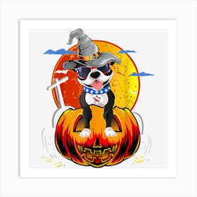 Boston Terrier Dogs Halloweens Art Print