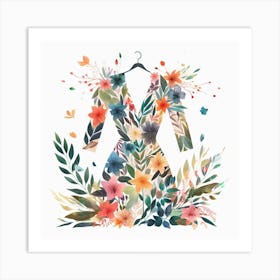 Floral Dress 1 Art Print