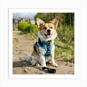 A Photo Of A Dog Leash Attached To A Dog S Collar 1 Art Print