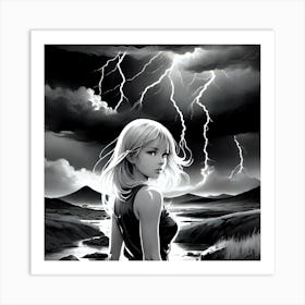 Lightning In The Sky Art Print