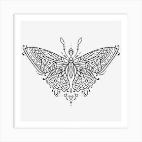 Butterfly Mandala 05 Art Print