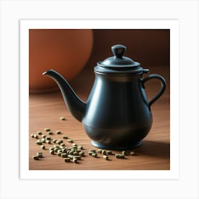 Black Teapot Art Print