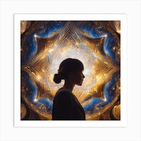 Girl In The Starry Sky Art Print