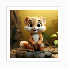 Cute Little Squirrel 3 Art Print