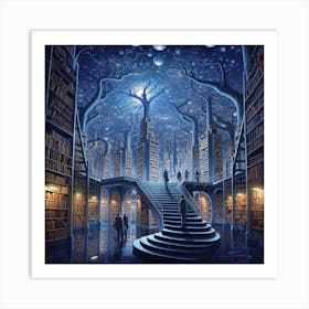 City Of Books 1 Art Print