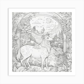 Deer In The Forest Art Print