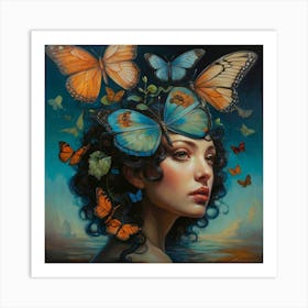 Butterfly Head Art Print