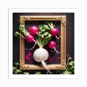 Radishes In A Frame 20 Art Print