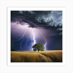 Lightning In The Sky 28 Art Print