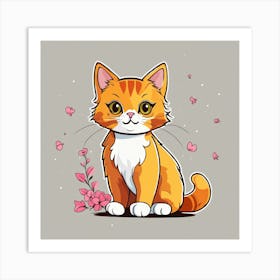 Orange Tabby Cat 2 Art Print