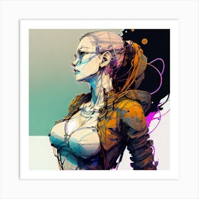 Cyberpunk Girl 1 Art Print