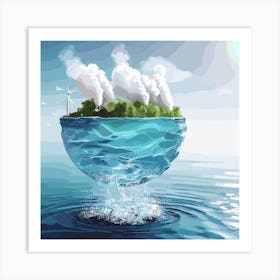 Environmental Pollution Concept Art Print