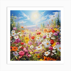 Flowers In The Meadow 3 Art Print