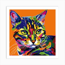 Kisha2849 Bengal Cat Colorful Picasso Style Full Page No Negati 046647c2 6c61 456e Be94 B69b36f3d4ff Art Print