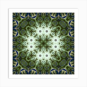 Abstract Mandala Green Art Print