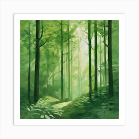 Green Forest 1 Art Print