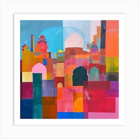 Abstract Travel Collection Delhi India 1 Art Print