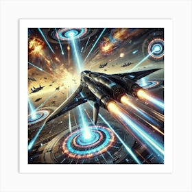 Celestial Dart Comet Missiles Art Print