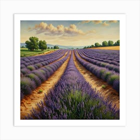 Lavender Field 8 Art Print