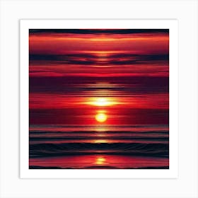 Sunset Over The Ocean 76 Art Print