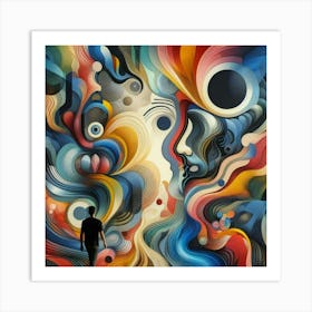 Psychedelic Abstract Painting Art Print