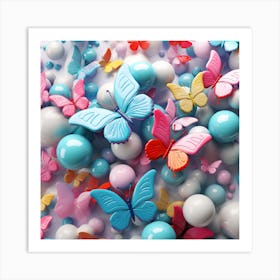 Colorful Butterflies 16 Art Print