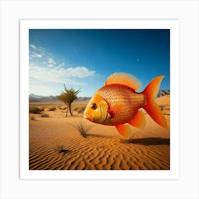 Firefly Surreal Desert With Elephant Sized Goldfish 8588 Affiche