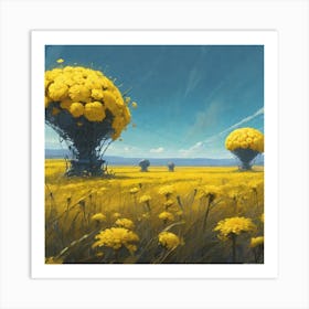 Dandelion Field Art Print