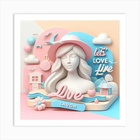 Love Live Laugh 2 Art Print