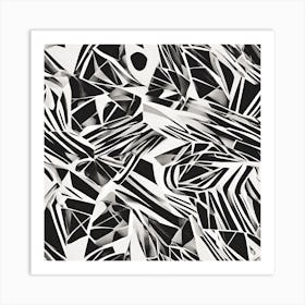 Abstract Black And White Art Print