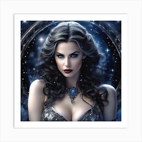 Gothic Woman with Magic Art Print