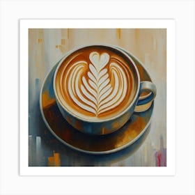 Latte Cup Art Print