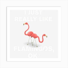 Funny Flamingo Pink Flamingos Lover Gift Ideas Kids Art Print