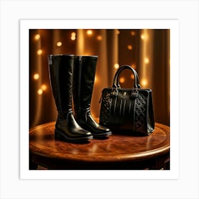 Boots And Bag 1 Art Print