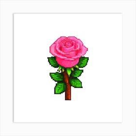 Pixel Rose 6 Art Print