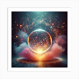 Crystal Ball On A Dark Background Art Print